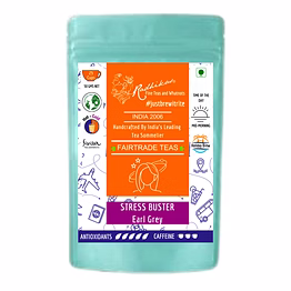 radhikas fine teas and whatnots stress buster earl grey tea - calm mind & improve digestion