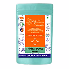 radhikas fine teas and whatnots hormonal balance strawberry darjeeling leaf - refreshing & healthy