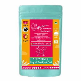 radhikas fine teas and whatnots stress buster english breakfast chai - relax, energize & improve mood