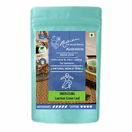 radhikas fine teas and whatnots energising laoshan green leaf - refreshing green tea for mind & body