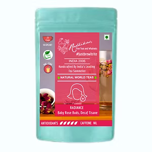 RADIANCE Baby Rose Buds Decaf Tisane - A Tea for Romance and Beauty