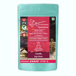 radhikas fine teas and whatnots calming sage blend - a relaxing tea for wellness & calm