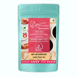 radhikas fine teas and whatnots anti-inflammatory lanka peach tea - a fruity & floral gift for skin, glow & wellness