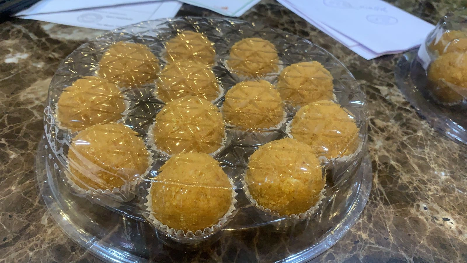 12 pcs Laddu / Modak tray with lid-2