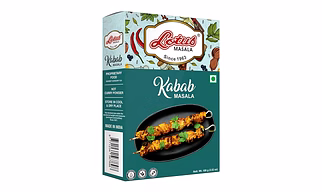Lotus Chicken Kabab Masala | Instant Spice Box with Added Salt | 100gm (10 kg Pack)