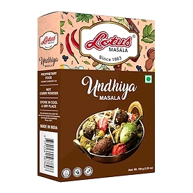 lotus Instant Undhiya masala | Spicy Mixed Vegetable powder spice 100 gm (10 kg Pack)