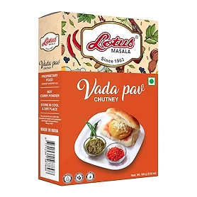 Lotus Vada pav dry spice chutney | Natural | mix peanut granules garlic chutney 100 gm (10 kg Pack)