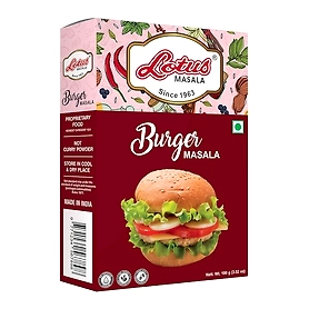 Lotus Instant Burger Masala | Sprinkler/Taste Maker for Burger Patty | 100gm (10 kg Pack)