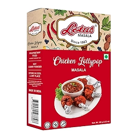 Lotus Chicken Lollypop Masala Powder | Instant Spice box with added salt | 100gm (10 kg Pack)