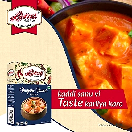 Lotus Instant Paneer Masala Punjabi Dhaba Style 100gm (10 kg Pack)-2