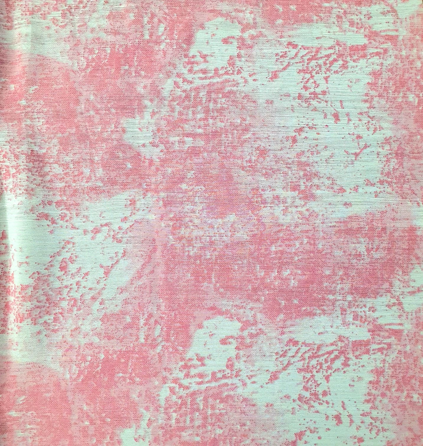 Pink &amp; White Abstract Print Chiffon Fabric-2