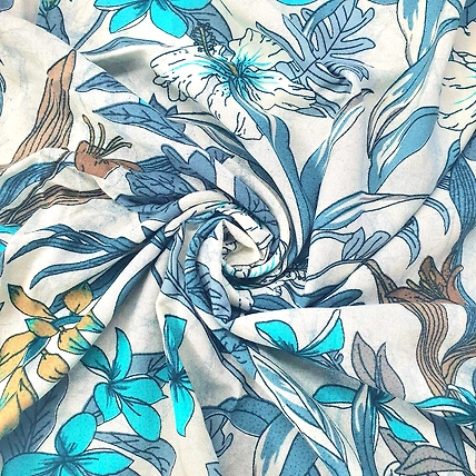 Printed Floral Rayon Fabric-12542492
