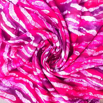 Raindrops on Roses With Silver Iris Rayon Fabric-12542024