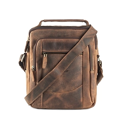 Men's 10" Leather Messenger Bag