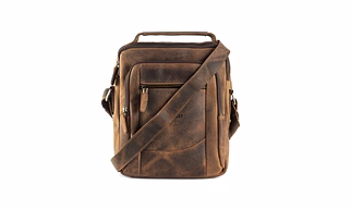 Men's 10" Leather Messenger Bag