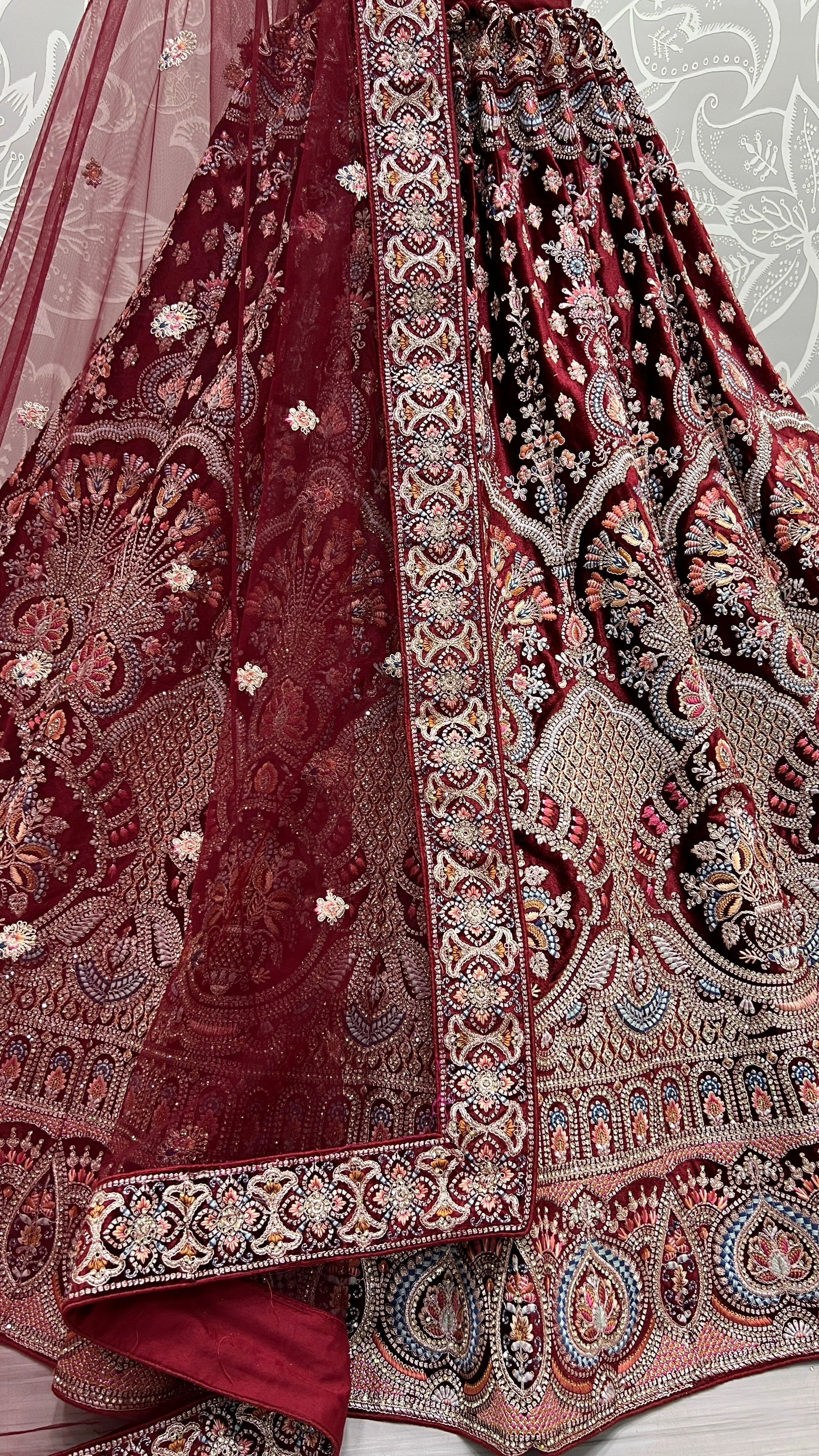 Sabyasachi Inspired Red Bridal Lehenga Choli With Soft Net Dupatta | Indian Wedding Dress | Ghaghra Choli | Lehenga For Women | Lehengas India-1