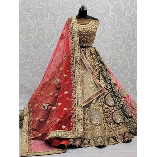Bespoke Multi-Color Peacock Bridal Lehenga Choli With Elegant Embroidery, Ideal For Indian Wedding Celebrations India