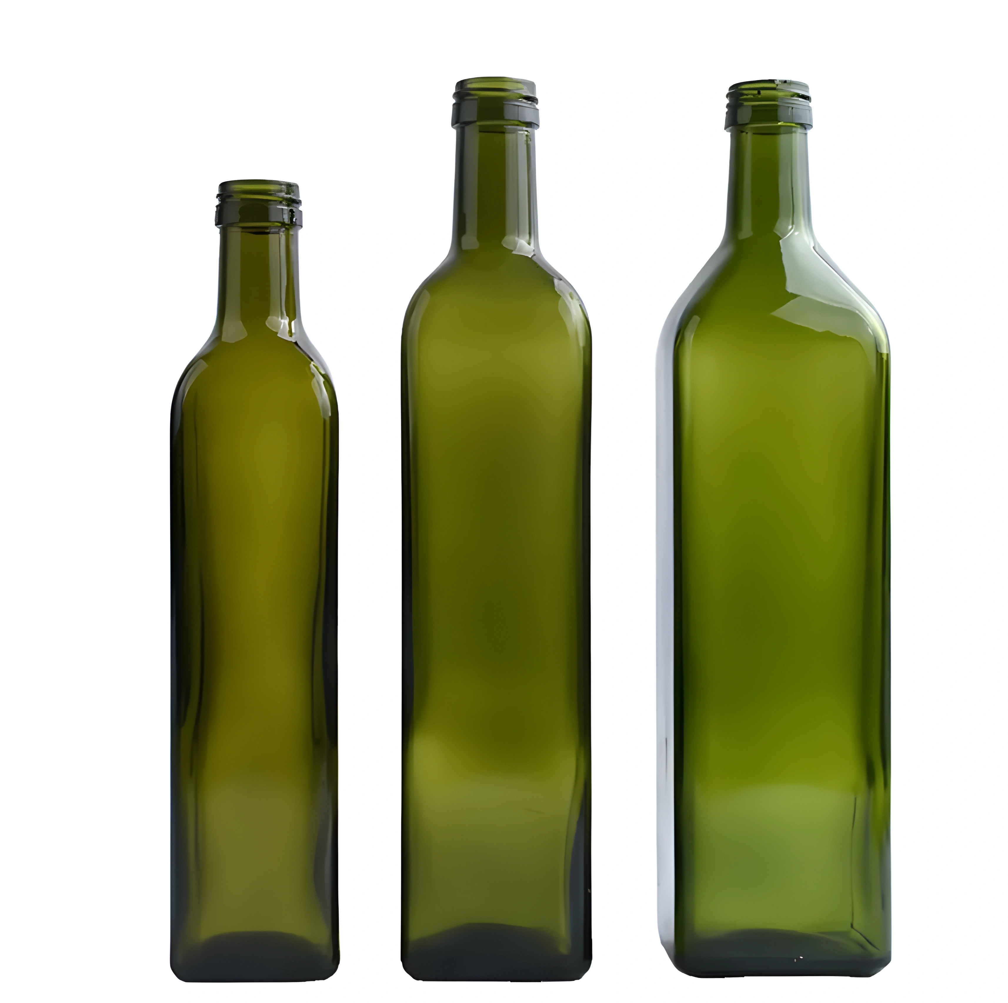 Green Marasca/Olive Oil/Glass Square/Rectangle Bottles-12383578