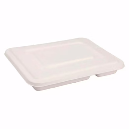alternuts 5 compartment meal bagasse tray with lid