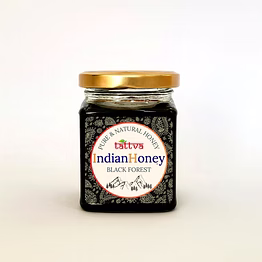 indianhoney black forest honey | pure & natural | unprocessed, unfiltered, no added sugar | rich in minerals & antioxidants | ethically sourced raw honey | 230g glass jar