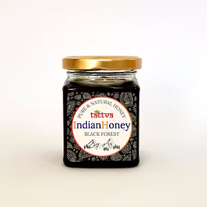 IndianHoney Black Forest Honey | Pure & Natural | Unprocessed, Unfiltered, No Added Sugar | Rich in Minerals & Antioxidants | Ethically Sourced Raw Honey | 230g Glass Jar
