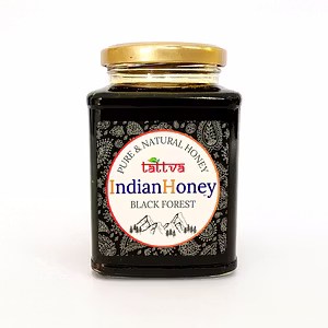 IndianHoney Black Forest Honey | Pure & Natural | Unprocessed, Unfiltered, No Added Sugar | Rich in Minerals & Antioxidants | Ethically Sourced Raw Honey | 500g Glass Jar