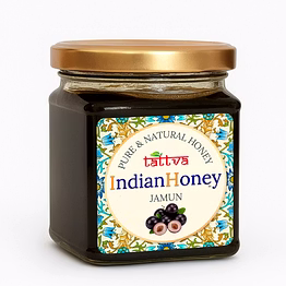 indianhoney jamun honey | pure & natural | unprocessed, unfiltered, no added sugar | ethically sourced natural sweetener | rich in antioxidants | 230g glass jar