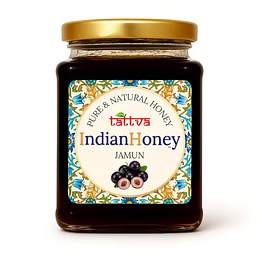indianhoney jamun honey | pure & natural | unprocessed, unfiltered, no added sugar | ethically sourced natural sweetener | rich in antioxidants |500g glass jar