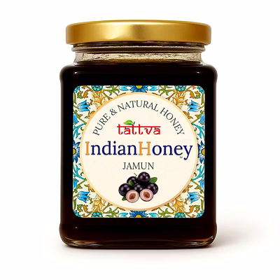 indianhoney jamun honey | pure & natural | unprocessed, unfiltered, no added sugar | ethically sourced natural sweetener | rich in antioxidants |500g glass jar
