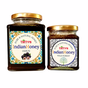 IndianHoney Himalayan Multiflora & Diabetics-Friendly Jamun Honey Combo Pack (500gm & 230gm) - Himalayan Multiflora & Jamun Details