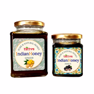 IndianHoney Black Forest (Honeydew) Honey & Diabetics-Friendly Jamun Honey Combo Pack (500gm & 230gm) - Black Forest & Jamun Details