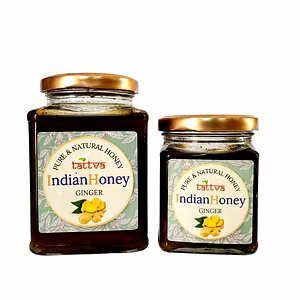 IndianHoney Black Forest (Honeydew) Honey & Warming & Anti-Inflammatory Ginger Infused Honey Combo Pack (500gm & 230gm) - Black Forest & Ginger Details