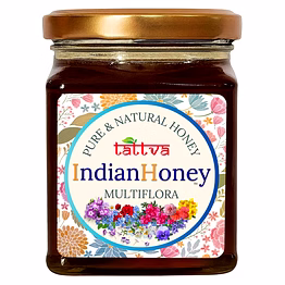indianhoney himalayan multiflora honey | pure & natural | unprocessed, unfiltered, no added sugar | ethically sourced natural sweetener | rich in antioxidants | 230g glass jar