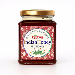 indianhoney red honey | pure & natural | unprocessed, unfiltered, no added sugar | rich in minerals & antioxidants | ethically sourced raw honey | 230g glass jar