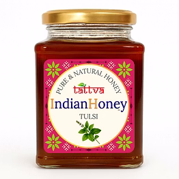 indianhoney tulsi honey | pure & natural | unprocessed, unfiltered, no added sugar | rich in minerals & antioxidants | ethically sourced raw honey |500g glass jar
