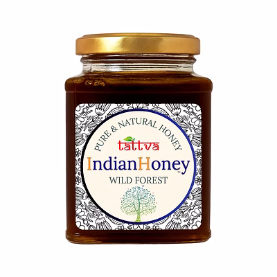 indianhoney wild forest (apis dorsata)honey | pure & natural | unprocessed, unfiltered, no added sugar | ethically sourced natural sweetener | rich in antioxidants 500g glass jar