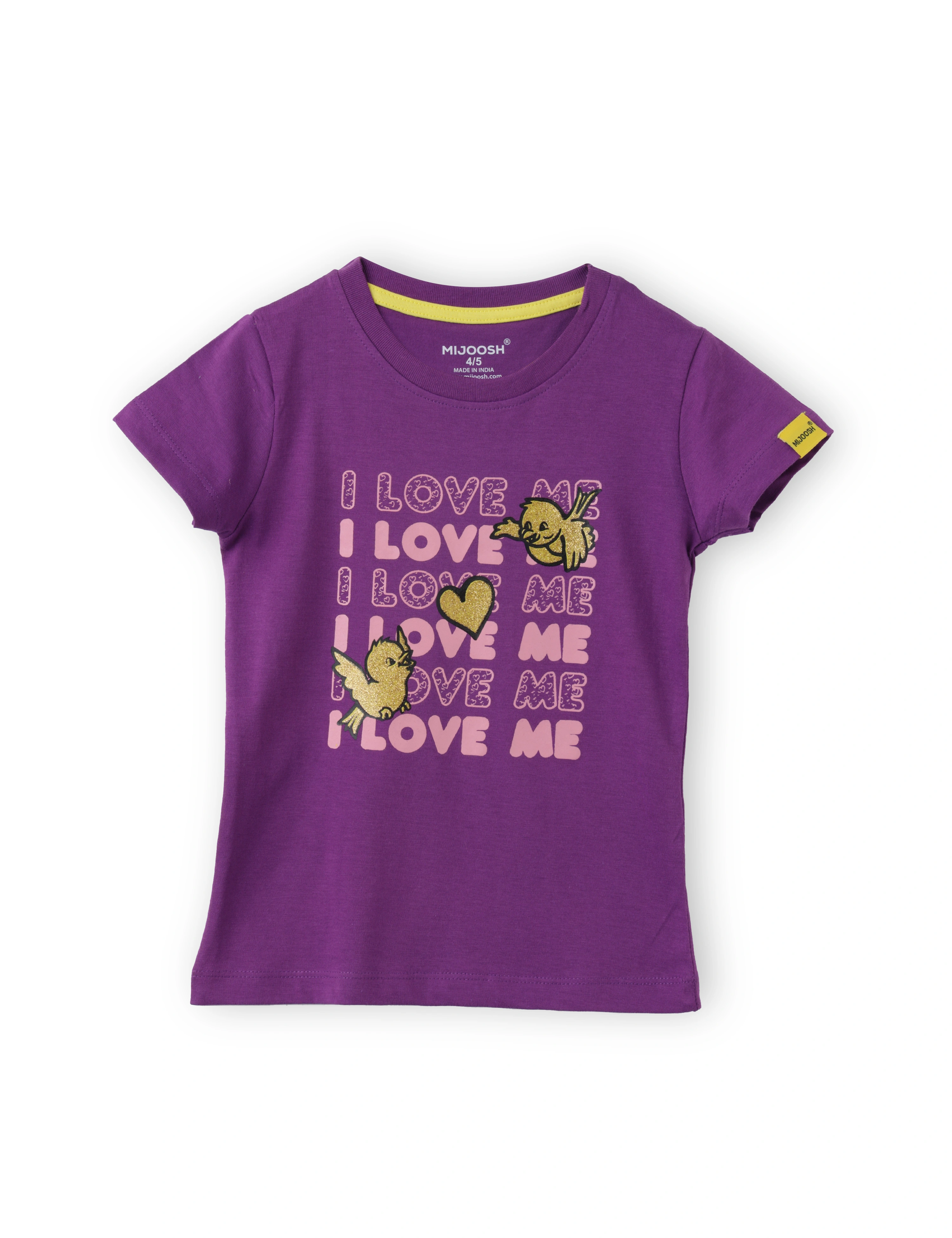 Girls T-Shirt Bonbon Pink / Sparking Grape Violet, Soft Cotton, Ages 2-6 (2pcs pack)-2/3-2