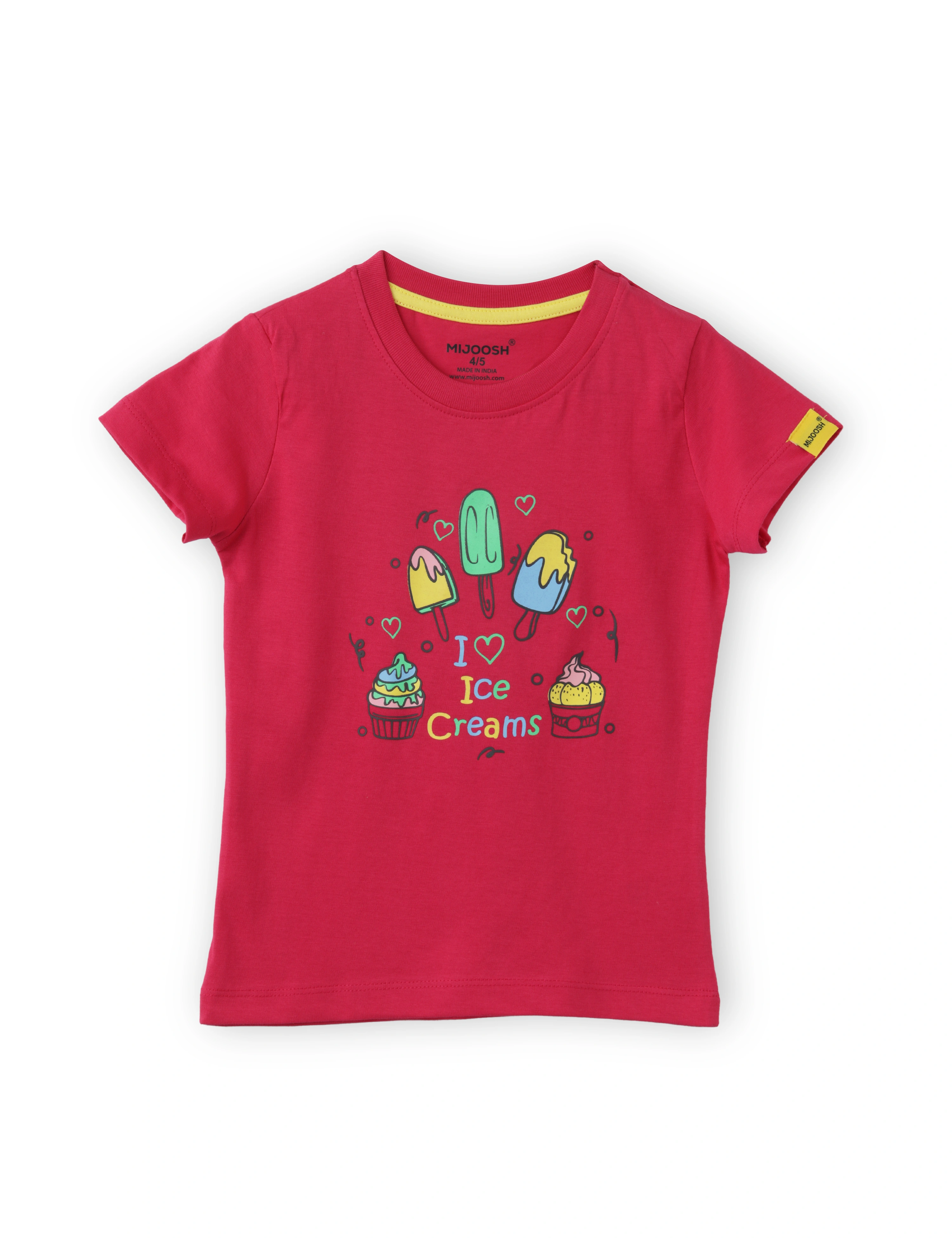 Girls T-Shirt Patina Green / Bright Rose Pink, Soft Cotton, Ages 2-6 (2pcs pack)-2/3-2