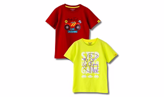 Boys T-Shirt Winery Red / Sulphur Spring Lime, Soft Cotton, Ages 7-14 (2pcs pack)