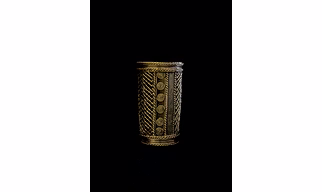 Dhokra Craft Desk Accessory - Net Design Stationery Stand