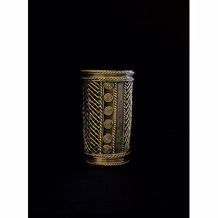 Dhokra Craft Desk Accessory - Net Design Stationery Stand-Dhokra_2