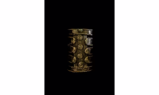 Dhokra Craft Desk Accessory - Round Cutting Design Stationery Stand
