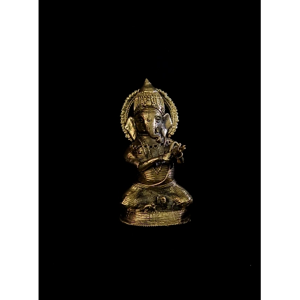 Dhokra Craft - Sitting Ganesh-Dhokra_5
