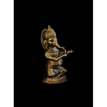 Dhokra Craft - Sitting Ganesh-1