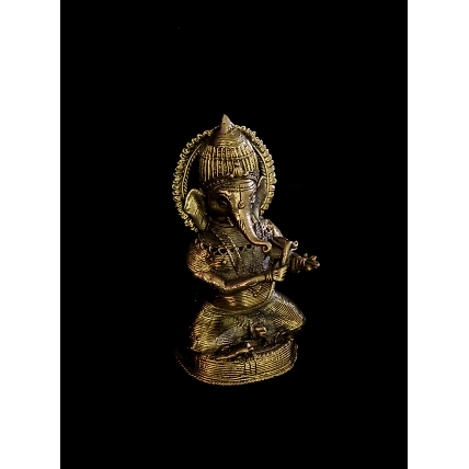 Dhokra Craft - Sitting Ganesh-2
