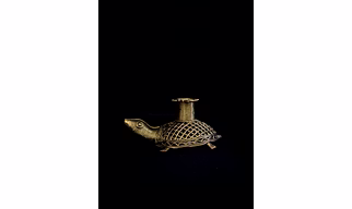 Dhokra Net Tortoise Candle Stand