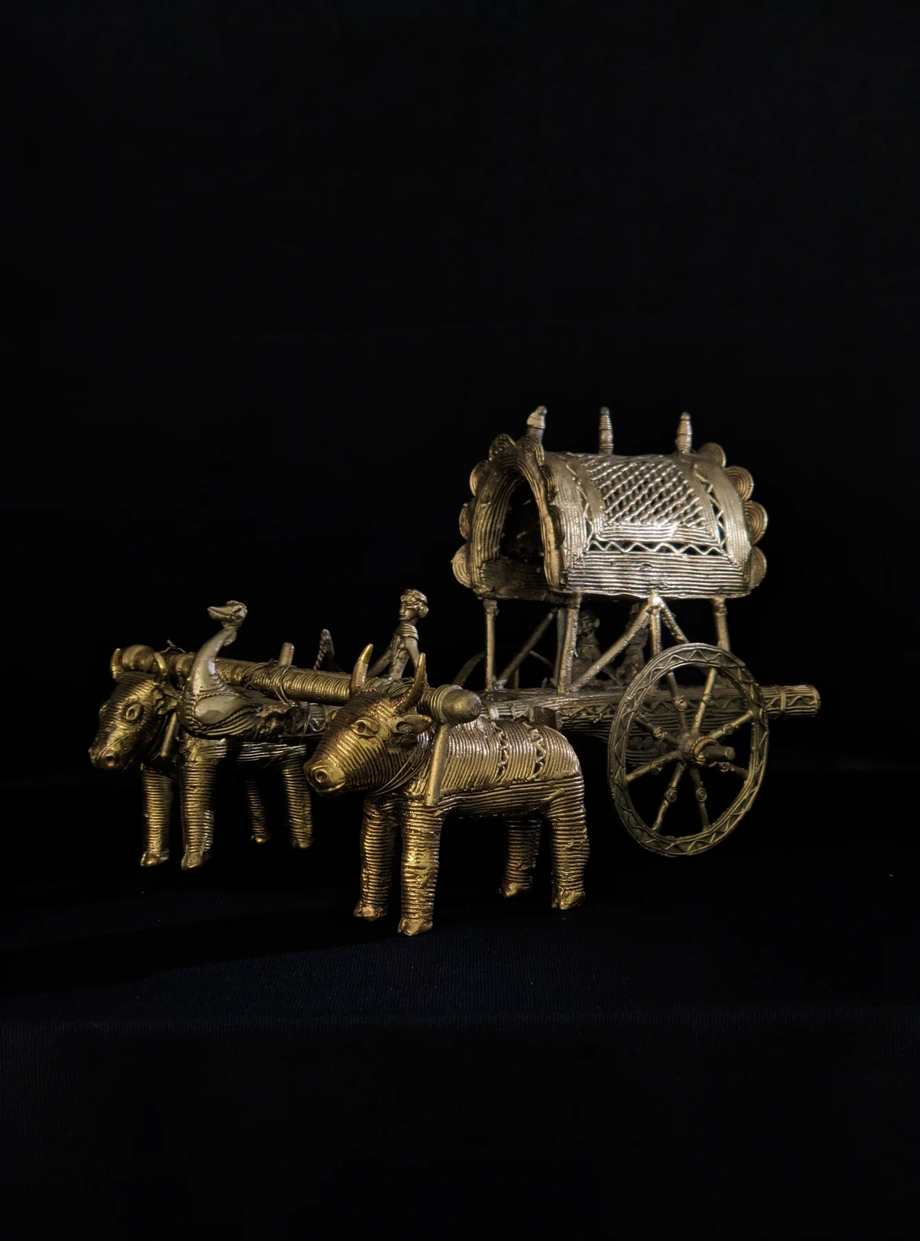 Dhokra Bullock Cart Brass Meta Craft-Dhokra_8