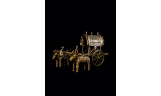 Dhokra Bullock Cart Brass Meta Craft