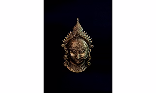 Handmade Dhokra Maa Durga Face Pendant