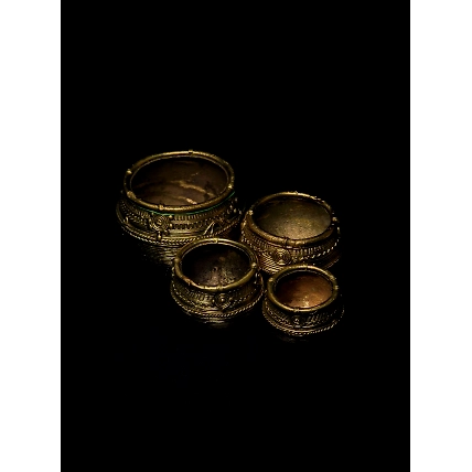 Handcrafted Dhokra Mana (Set of 4)-Dhokra_14